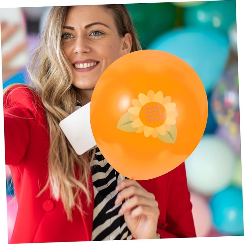 Sunflower Balloons 15Pcs Latex Party Decorations For Birthday Wedding Summer Events - Image 3